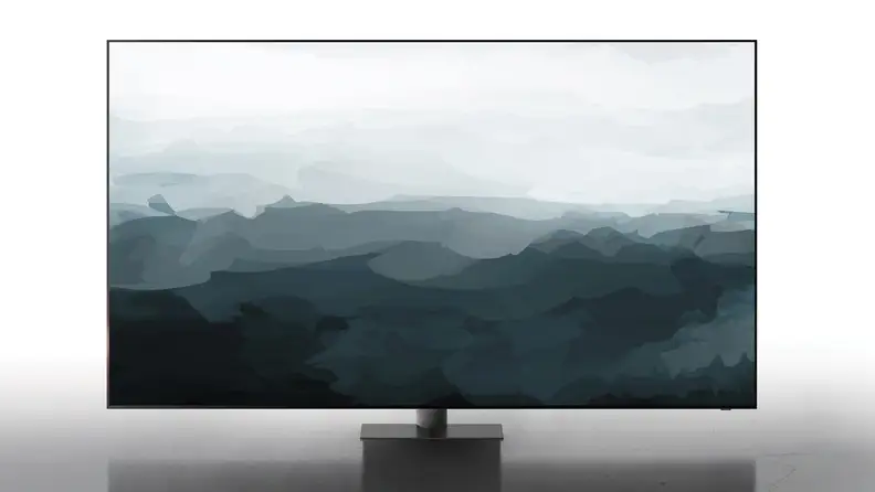 The Samsung QN95C Neo QLED TV displaying mock content