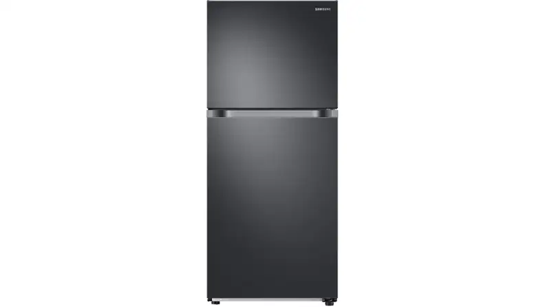The Samsung RT18M6215AA fridge on a white background.