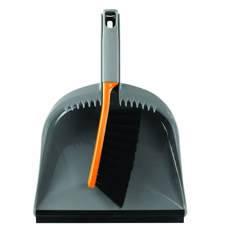 This brush and dustpan set means business