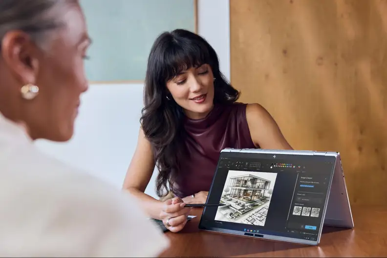 HP EliteBook X Flip in flip mode for presenting and note-taking