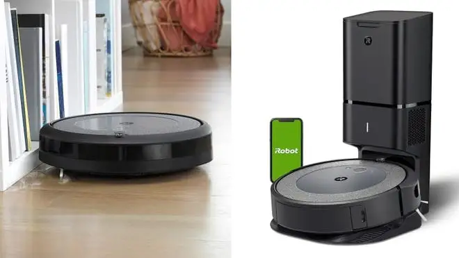 Black robot vacuums