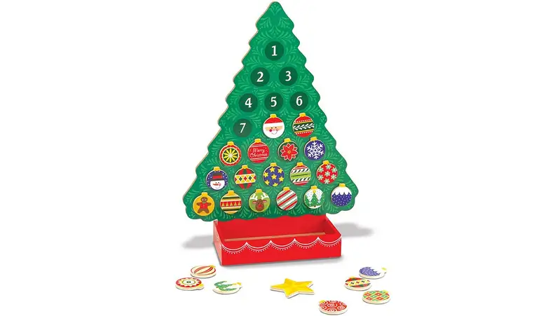 Christmas tree themed advent calendar.