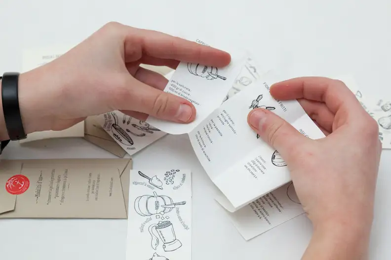 An I Tradizionali recipe/tattoo kit.