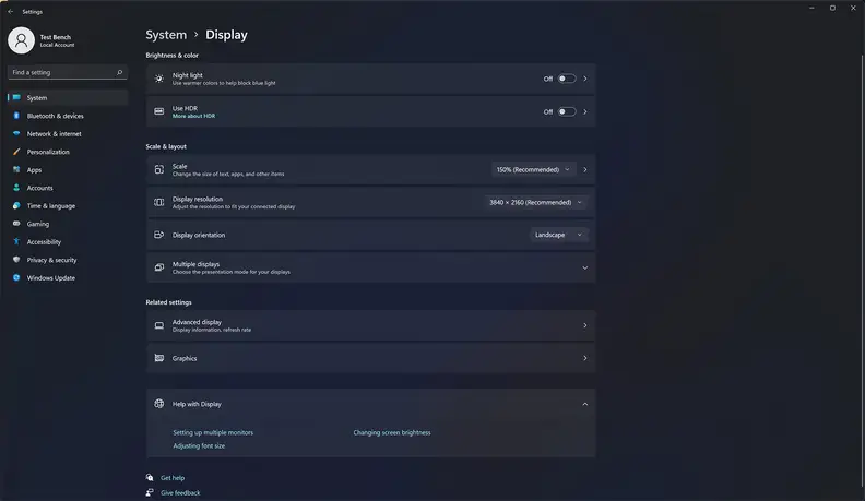A screenshot of a settings window on a computer