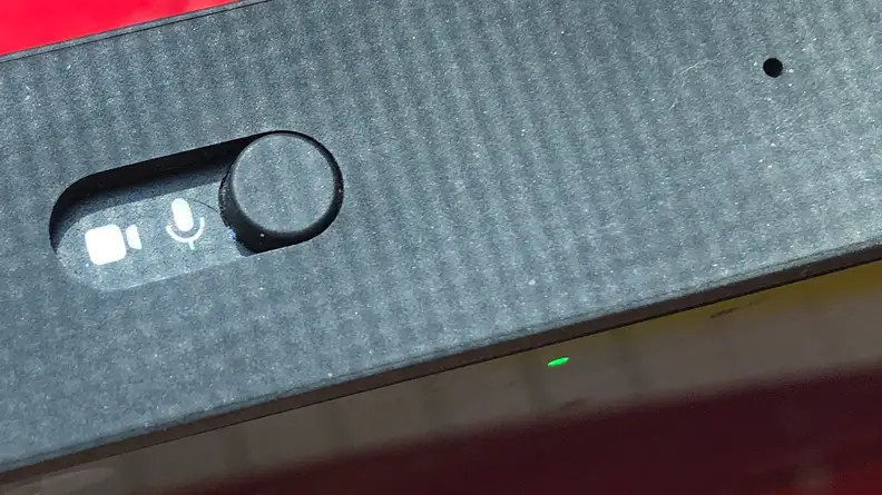 Closeup of Portal's privacy shutter