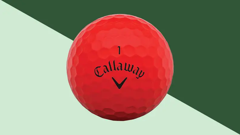 An image of a red golf ball.