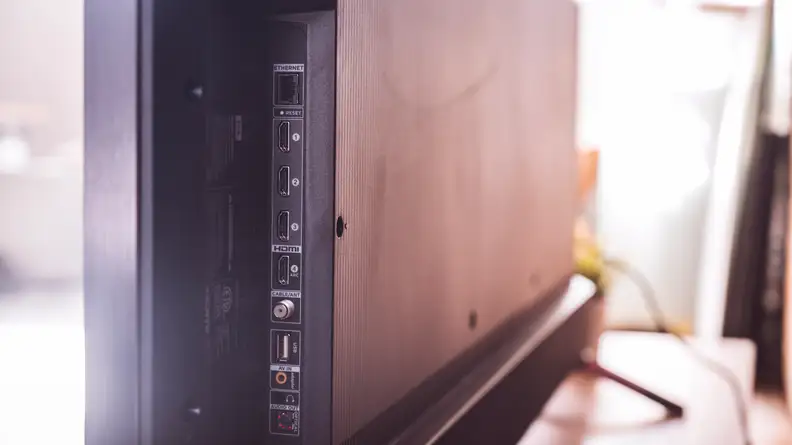 The ports and input options on the back of the TCL 6-Series (2020)