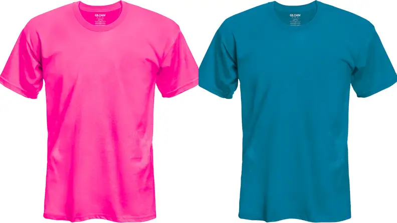 These T-shirts are a blank canvas waiting to be decorated.