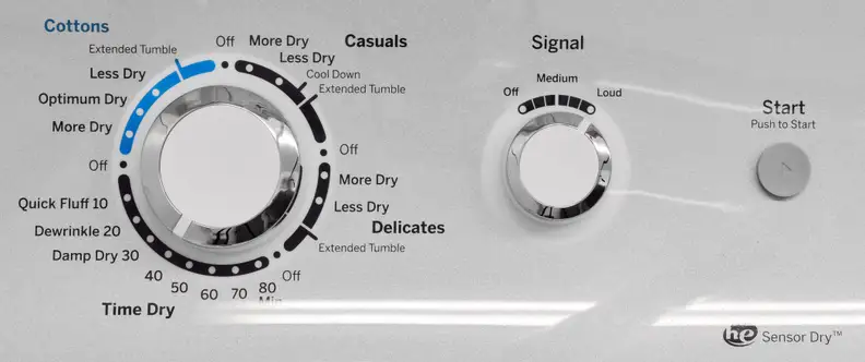 The GE GTD45EASJWS looks like it has a lot of cycles, but it's really just variations on four different key options.