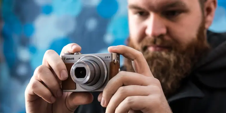 A photograph of the Canon PowerShot G9 X.