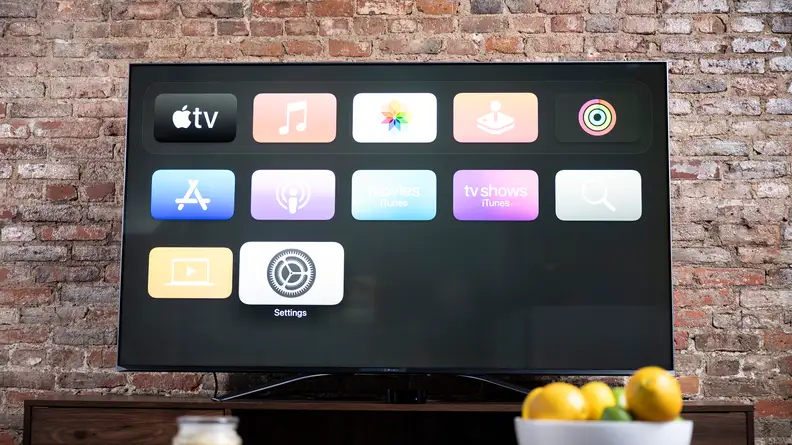 The app screen of the Apple TV