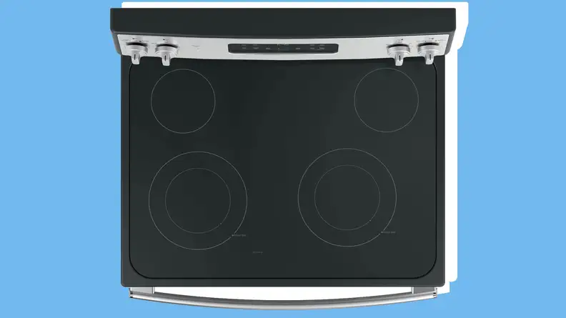 The rangetop of the electric range.