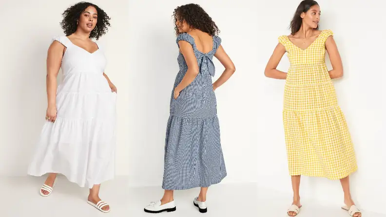 The trendy style comes in regular, tall, and petite sizes.