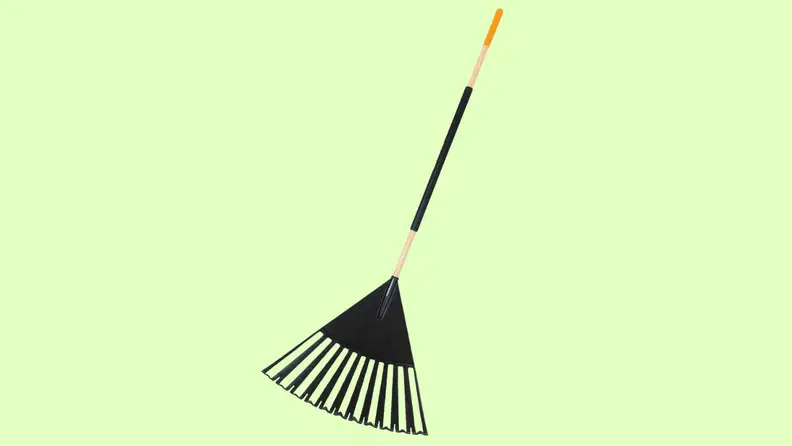 A leaf rack on a green background
