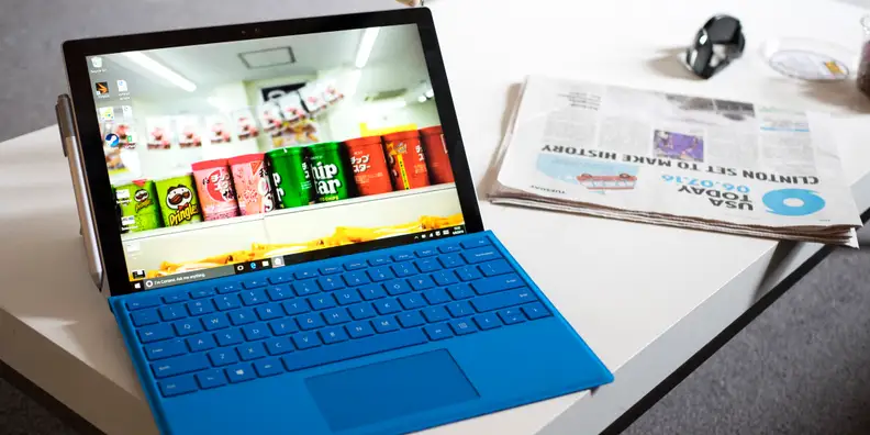 Surface Pro 4 in use