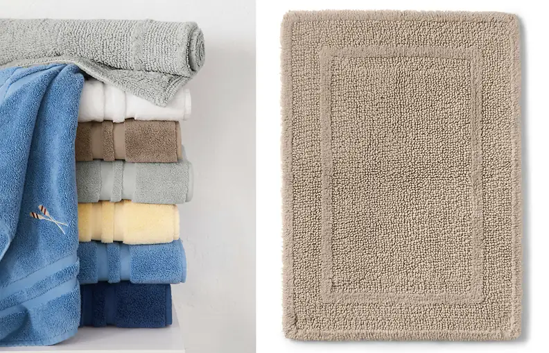 Two images of cotton rug