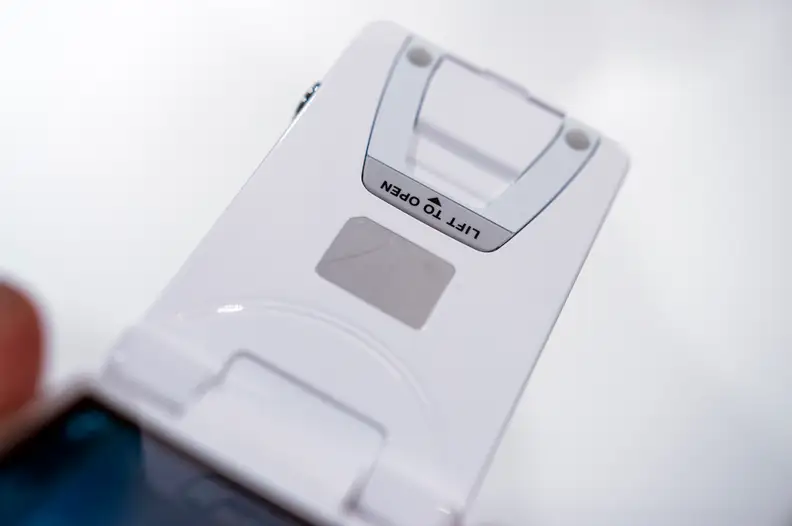 The kickstand turns your camera into its own tripod.