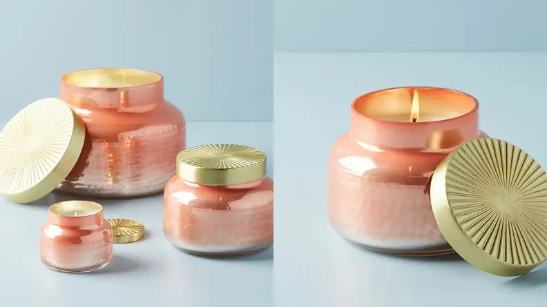 A photo of the Capri Blue Iridescent Jar Candles.