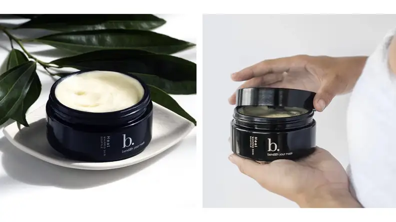 Two images of body lotion