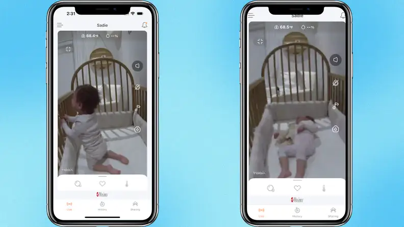 Two screenshots of the Stork app.