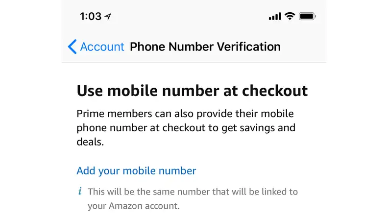 Amazon Prime Whole Foods Phone Number Verification