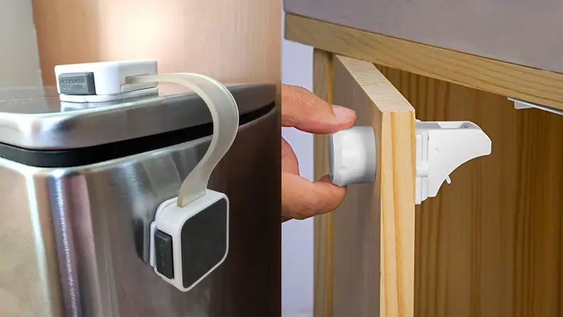 Whether you have standard cabinets, drawers, or various appliances and trash cans to secure, there are lots of options.