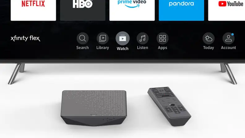 Xfinity streaming service in front of Xfinity flex app