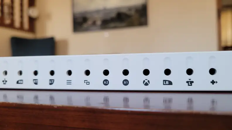 3.5mm ports along the top of the Adaptive Controller