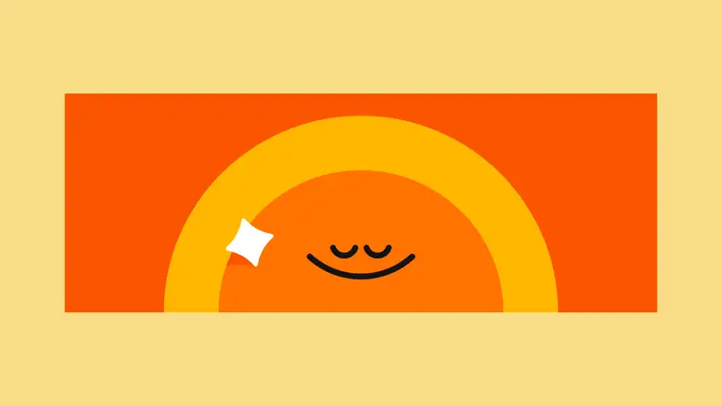 A orange and yellow Headspace graphic.