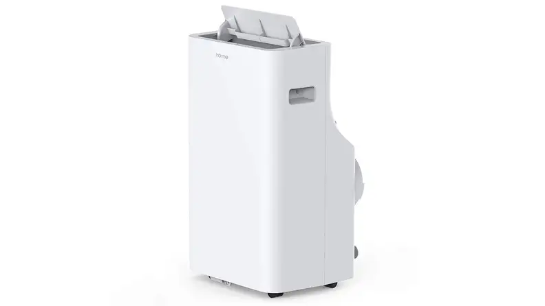 The hOmeLabs 14,000 BTU Portable Air Conditioner - Quiet AC Cools Rooms 550 to 700 Square Feet - Air Conditioning Machine with 100 Pint Dehumidifier Function, Remote Control and Washable Filter.
