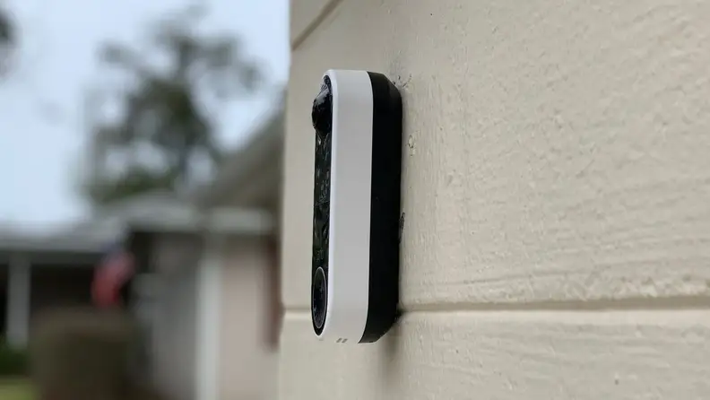 Side view of the Arlo Essential Wire-Free Doorbell