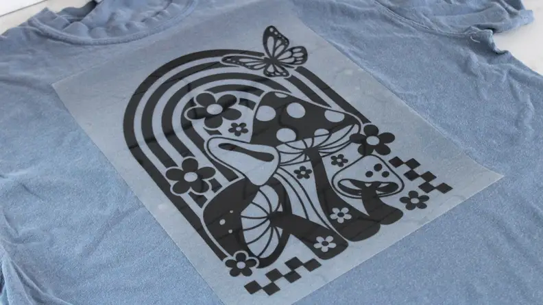 A sheet of smart heat-transfer vinyl with a cool design.
