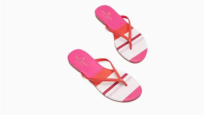 striped sandals by Kate Spade