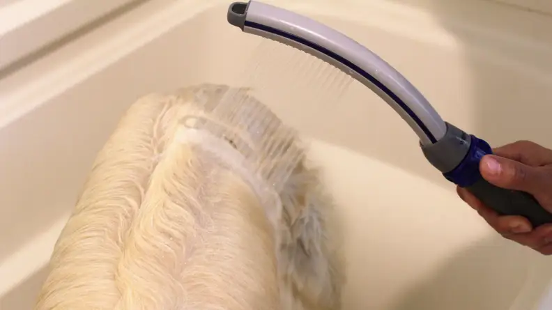The Waterpik Pet Wand Pro is designed to help wash your dog.