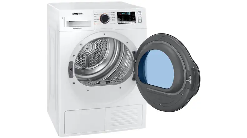 A Samsung DV22N6800HW compact heat pump dryer