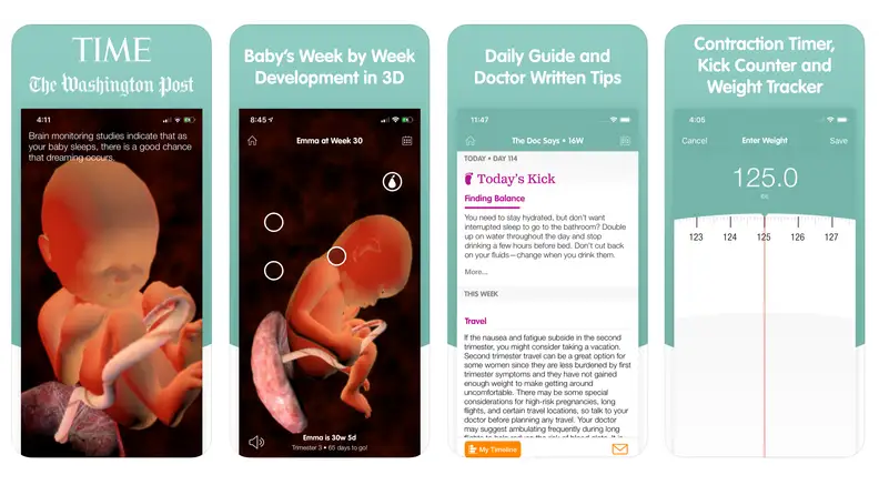 Sprout features 3D renderings of your growing baby.