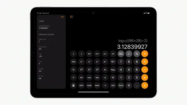 Use the Apple Pencil Pro and Math Notes to write out math problems and watch your device do the calculations for you!