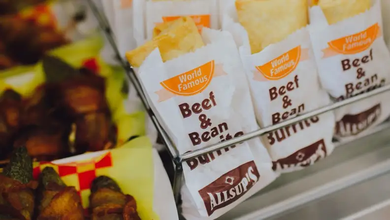 Allsup's beef and bean burritos