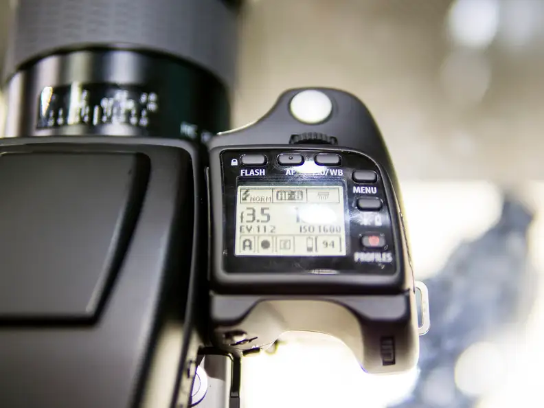 The top controls on the H5D-50C have all the shortcuts you need to manage exposure and quality.