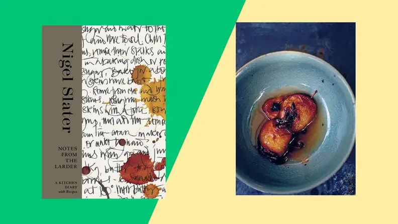 Front and back of cookbook cover that have cursive writing s as artwork.