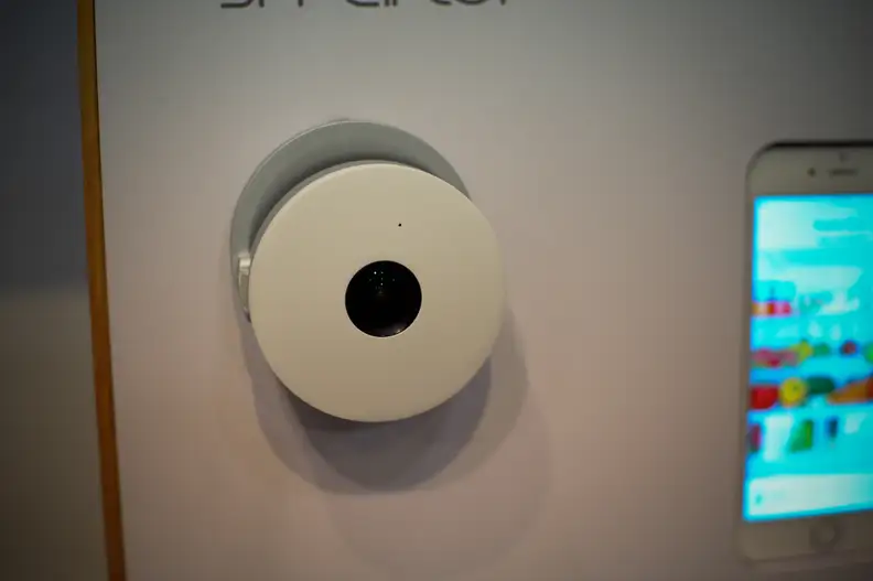 The Smarter Fridge Cam can be mounted in any fridge via a suction cup.
