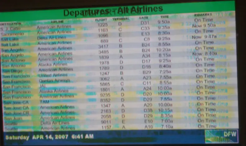 Burn-in on an airport plasma