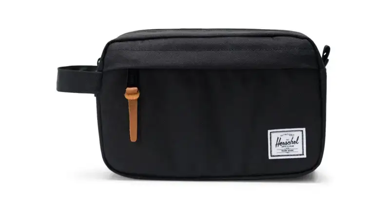 An image of a Herschel Supply Co. dopp kit in black.