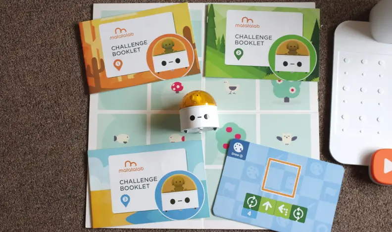 The Matatalab Pro Set comes with three challenge books and some sample drawing and music cards to get you up and running.