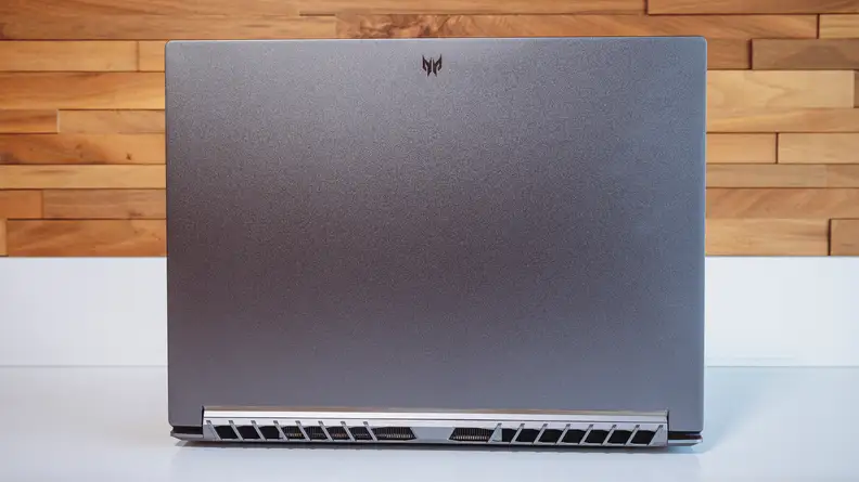 A shot of the laptop's top lid.