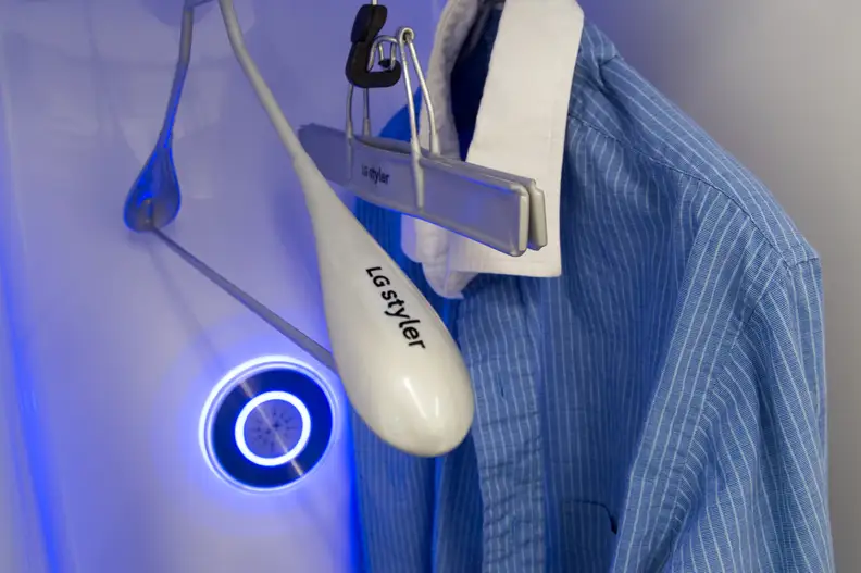 The Styler comes with specially made hangers.