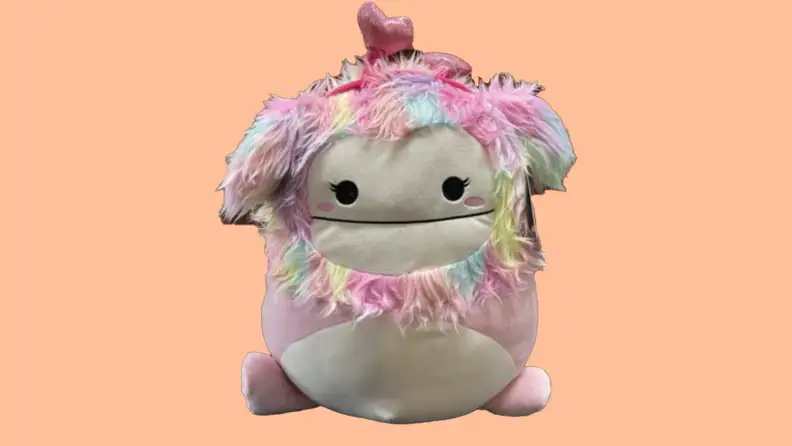 Product shot of Dobrilla the Bigfoot plush Squishmallow toy.