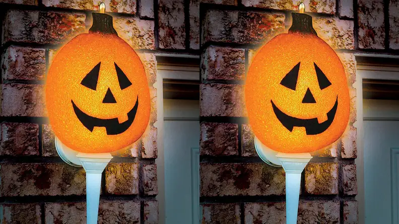 Seasons Sparkling Pumpkin Porch Light Cover