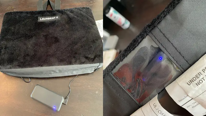 two angles showing how the Lava Seat case is all included