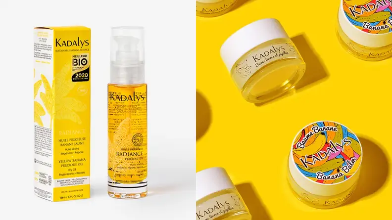The Radiance Precious Oil and Banana Lip Balm from Kadalys.